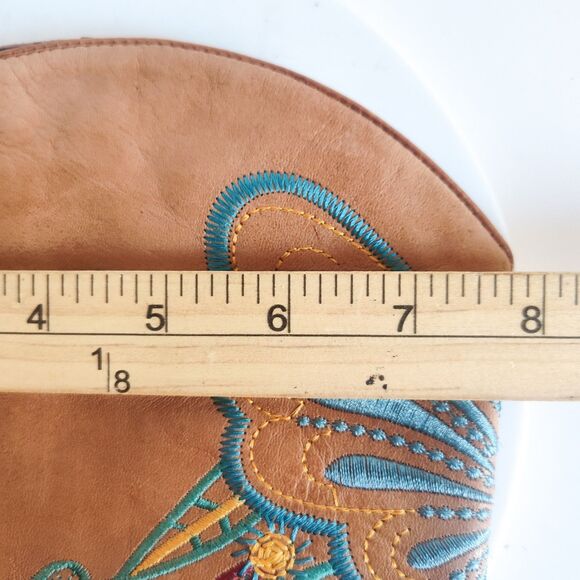 L'Artiste Knee High Tall Boots 10.5 - 11 / 42 Leather Embroidered Riding Boho - Picture 10 of 15